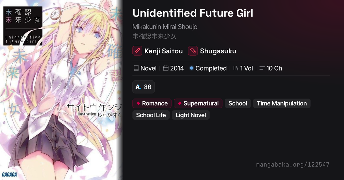 Unidentified Future Girl (Mikakunin Mirai Shoujo) | MangaBaka