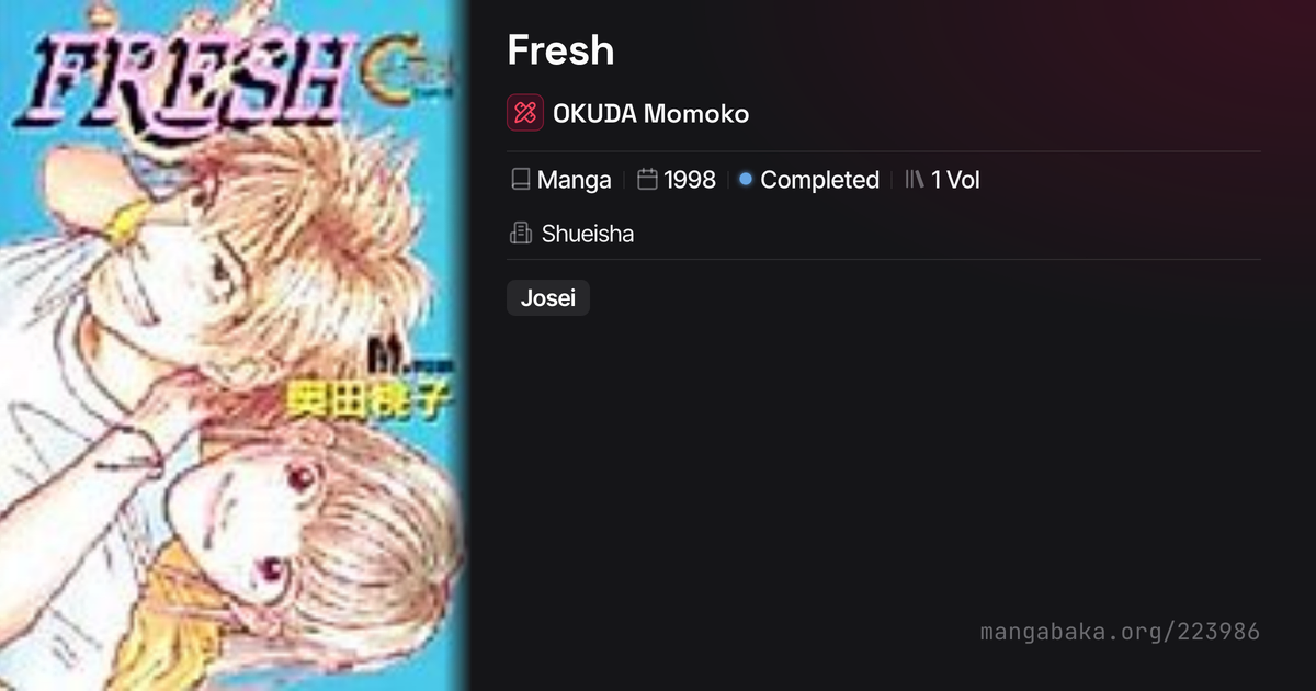 Fresh | Manga by OKUDA Momoko | MangaBaka