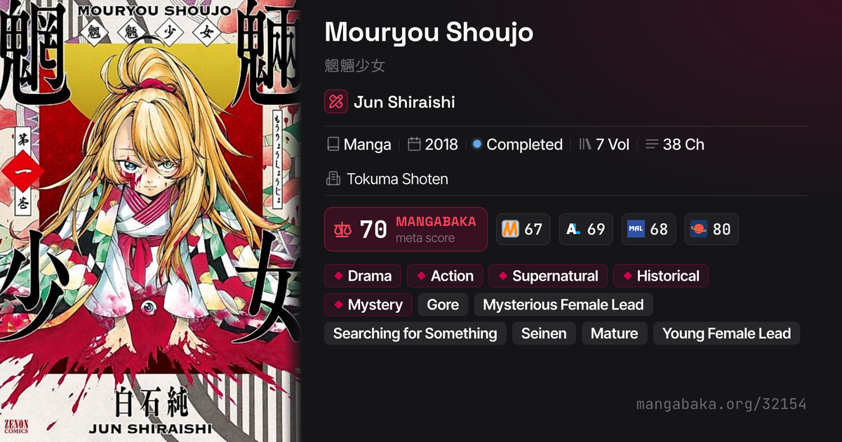 Mouryou Shoujo (魍魎少女) | Manga by Jun Shiraishi | MangaBaka