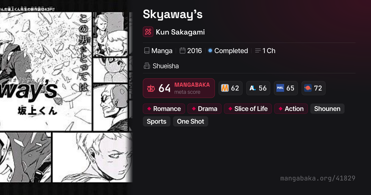 Skyaway's | Action Drama Manga by Kun Sakagami | MangaBaka