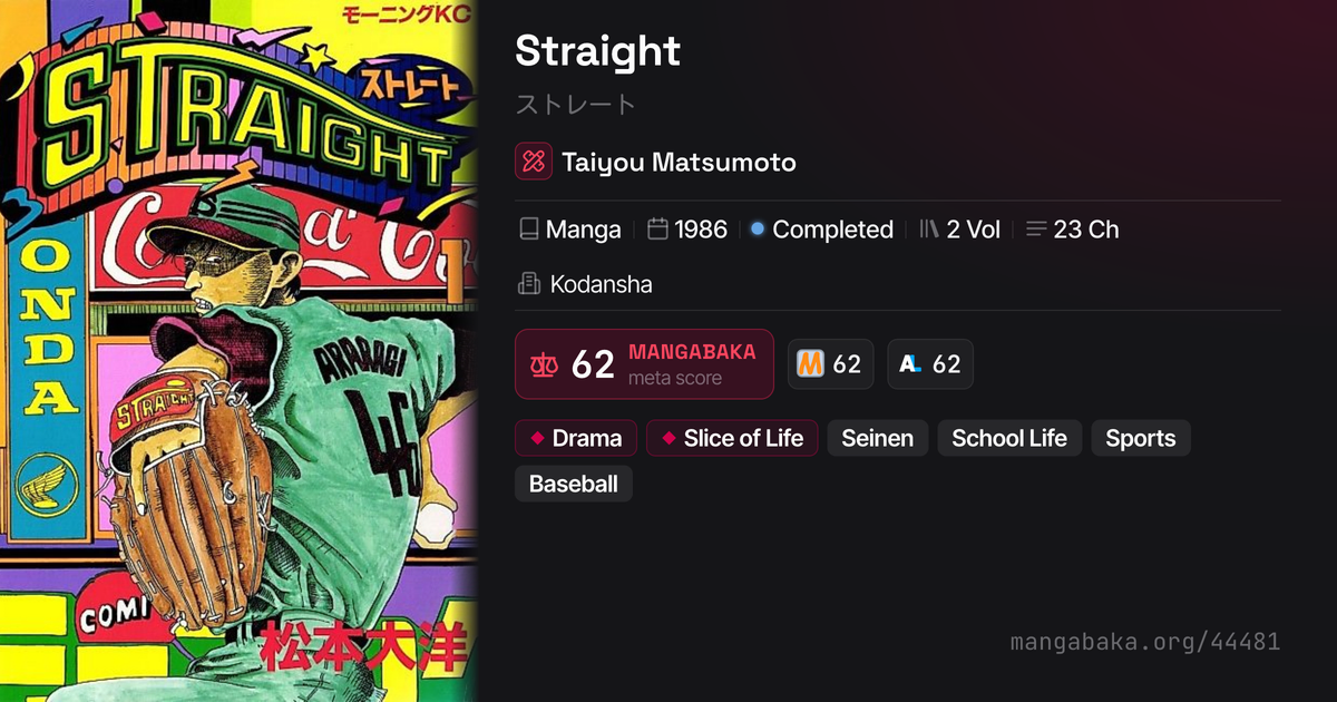 Straight (ストレート) | Manga by Taiyou Matsumoto | MangaBaka