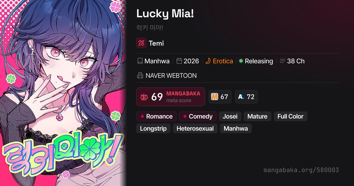 Lucky Mia! (럭키 미아!) | Comedy Romance Manhwa by Temi | MangaBaka