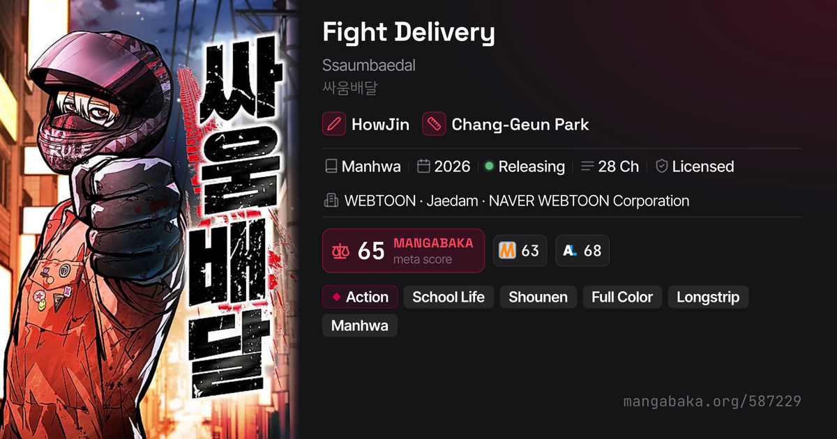 Fight Delivery (Ssaumbaedal) | Manhwa by HowJin | MangaBaka