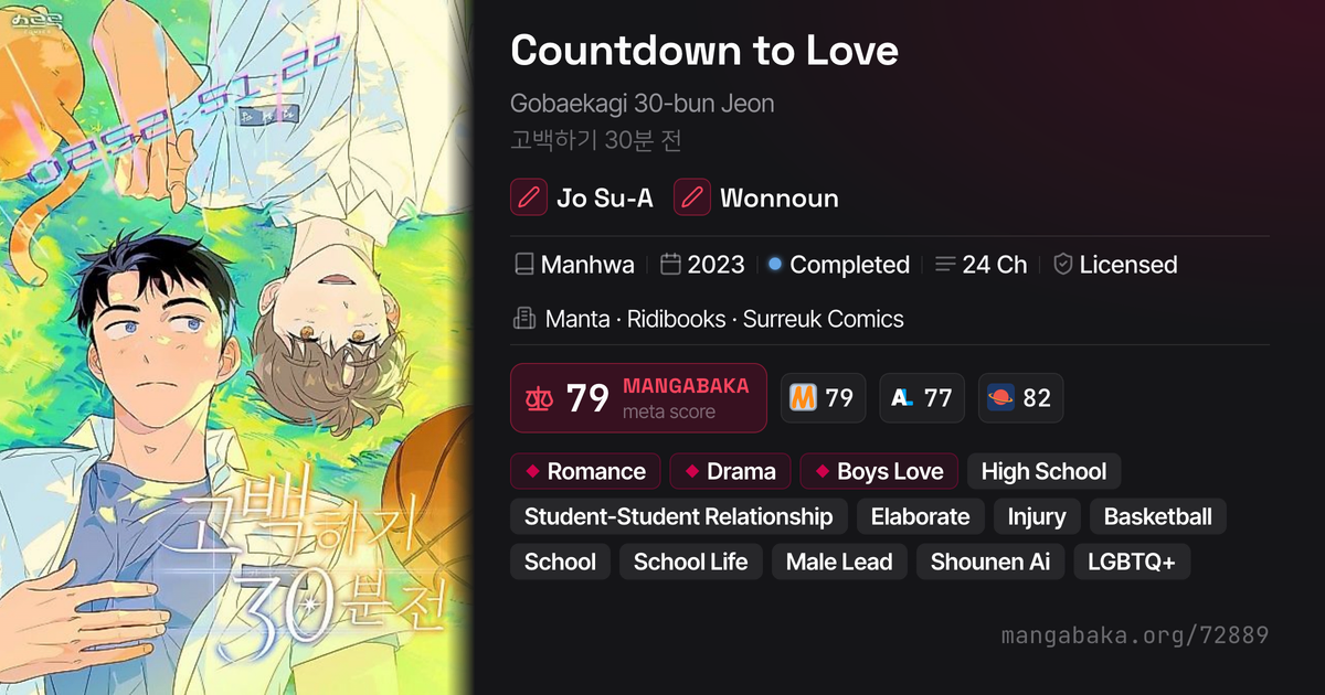 Countdown to Love (Gobaekagi 30-bun Jeon) | Manhwa | MangaBaka