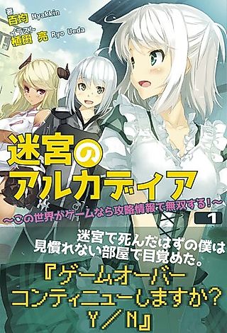 Cover image for the novel called Meikyuu no Arcadia: Kono Sekai ga Game Ara Kouryaku Jouhou de Musou Suru