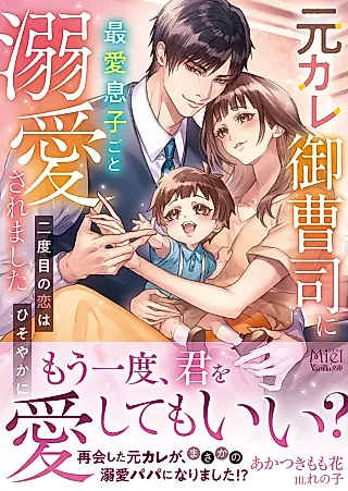 Cover image for the novel called Motokare Onzoushi ni Saiai Musuko goto Dekiai Saremashita: Nidome no Koi wa Hisoyaka ni
