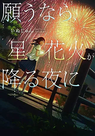 Cover image for the novel called Negau nara, Hoshi to Hanabi ga Furu Yoru ni