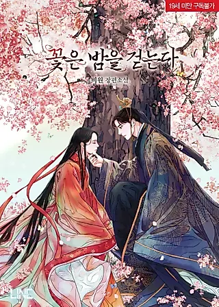 Cover image for the novel called Night-Walking Flowers