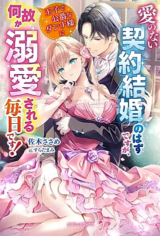 Cover image for the novel called Ai no Nai Keiyaku Kekkon no Hazu desu ga, Ouji de Koushaku na Danna-sama ni Nazeka Dekiai Sareru Mainichi desu!