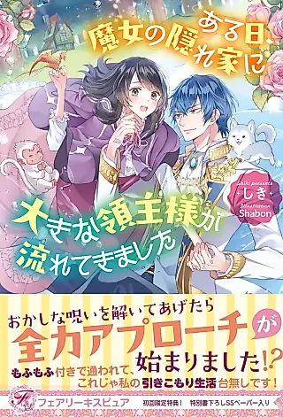 Cover image for the novel called Aru Hi, Majo no Kakurega ni Ouki na Ryoushu-sama ga Nagarete Kimashita