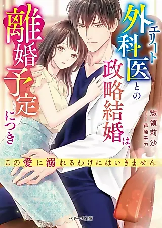 Cover image for the novel called Elite Gekai to no Seiryaku Kekkon wa, Rikon Yotei Nitsuki: Kono Ai ni Oboreru Wake ni wa Ikimasen