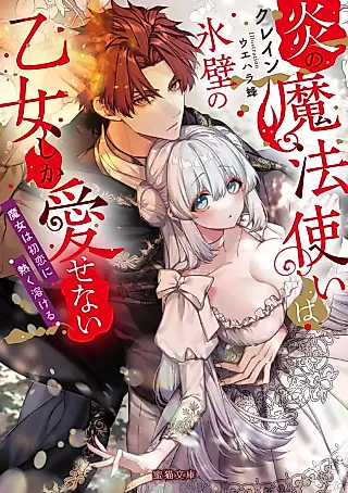 Cover image for the novel called Honou no Mahou Tsukai wa Hyouheki no Otome Shika Aisenai: Majo wa Hatsukoi ni Atsuku Tokeru