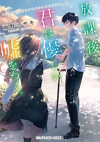 Cover image for the novel called Houkago, Kimi wa Yasashii Uso wo Tsuku