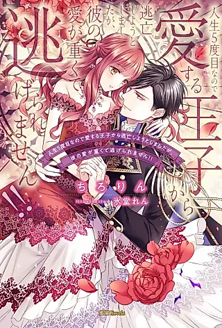 Cover image for the novel called Jinsei 5-dome na no de Ai Suru Ouji kara Toubou Shiyou to Shimashita ga, Kare no Ai ga Omokute Nigeraremasen!!