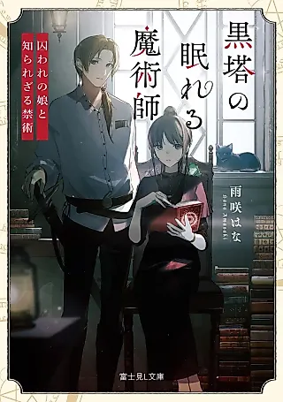 Cover image for the novel called Kurotou no Nemureru Majutsushi: Toraware no Musume to Shirarezaru Kinjutsu