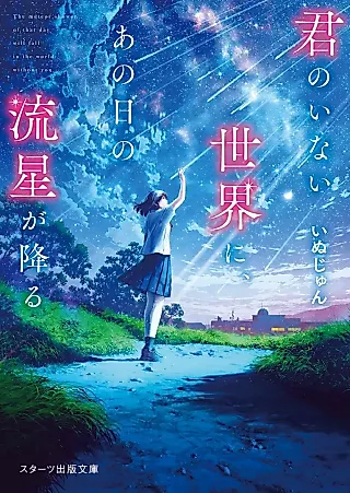 Cover image for the novel called Kimi no Inai Sekai ni, Ano Hi no Ryuusei ga Furu