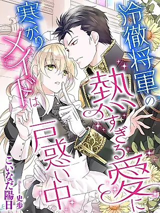 Cover image for the novel called Reitetsu Shougun no Atsu Sugiru Ai ni Samugari Maid wa Tomadoi-chuu