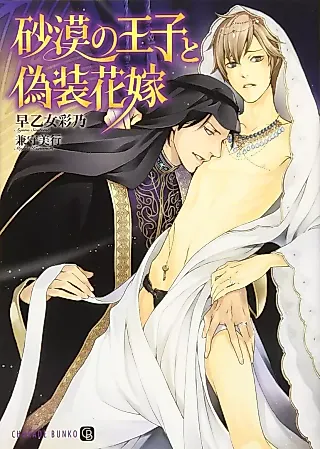 Cover image for the novel called Sabaku no Oji to Gisou Hanayome