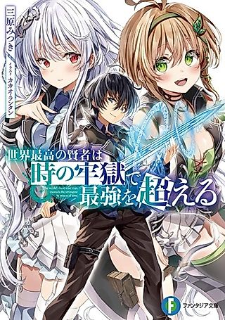 Cover image for the novel called Sekai Saikou no Kenja wa Toki no Rougoku de Saikyou wo Koeru