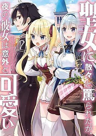 Cover image for the novel called Seijo ni Sanzan to nonoshirareta ga, Yoru no Kanojo wa Igai to Kawaii