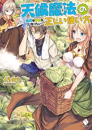 Cover image for the novel called Tenkou Mahou no Tadashii Tsukaikata: Ame-Otoko wa Yasai wo Tsukuritai