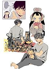 Cover image for the manga called Kuro Kyoudai no Mata to Miko