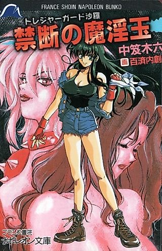 Cover image for the novel called Treasure Hunter Sara: Kindan no Maingyoku