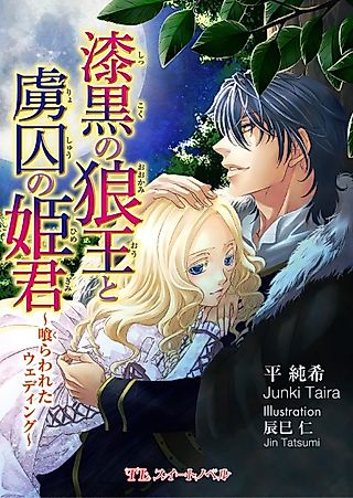 Cover image for the novel called Shikkoku no Ookamiou to Ryoshuu no Himegimi: Kurawareta Wedding