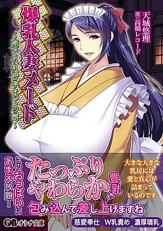 Cover image for the novel called Bakunyuu Hitozuma Maid: Iyasare Onba Haramase no Kan