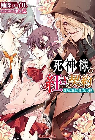 Cover image for the novel called Shinigami-sama to Akaki Keiyaku: Shinda Watashi to, Shinitai Kare.