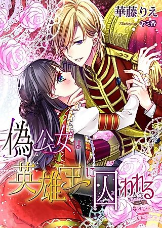 Cover image for the novel called Nise Koujo wa Eiyuuou ni Torawareru