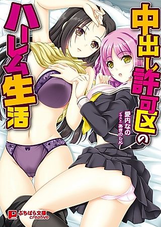 Cover image for the novel called Nakadashi Kyoukaku no Harem Seikatsu