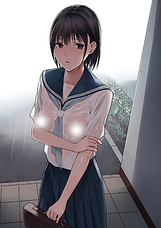 Cover image for the manga called Ame no Hi wa, Honnori Chikubi