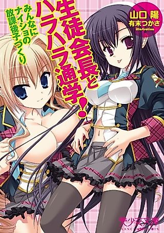 Cover image for the novel called Seitokaichou to Harahara Tsuugaku!: Minna ni Naisho no Houkago Kozukuri