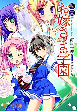 Cover image for the novel called Shiritsu Oyome-sama Gakuen