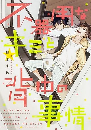 Cover image for the manga called Bukiyou na Kimi to Senaka no Jijo