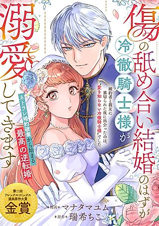 Cover image for the manga called "Kizu no Name Ai Kekkon" no Hazu ga Reitetsu Kishi-sama ga Dekiai Shite Kimasu