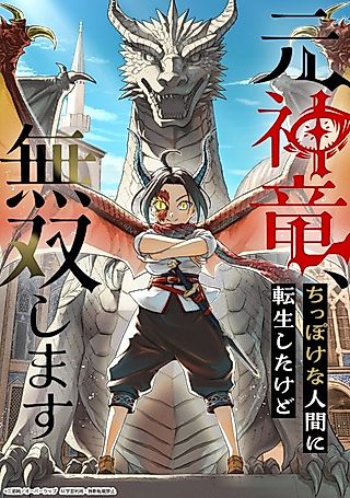 Cover image for the manga called Moto Shinryuu, Chippoke na Ningen ni Tensei Shita kedo Musou Shimasu