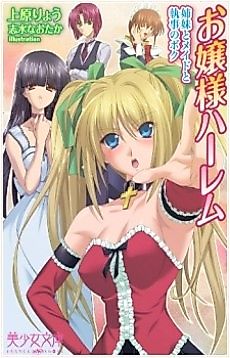 Cover image for the novel called Ojousama Harem: Shimai to Maid to Shitsuji no Boku