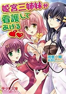 Cover image for the novel called Himemiya Sanshimai ga Kangoshite Ageru