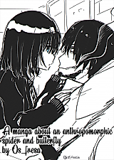 Cover image for A manga about an anthropomorphic spider and butterfly