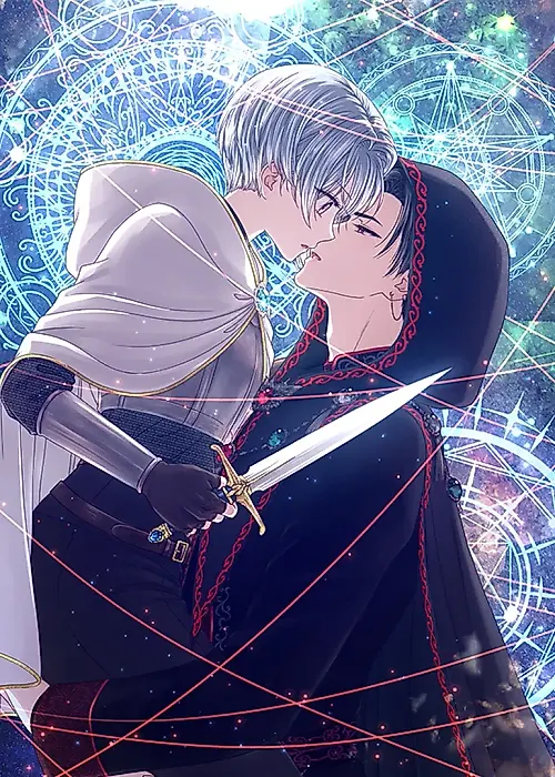 Cover image for the manhwa called A Kiss to the Knight Who Swore Revenge
