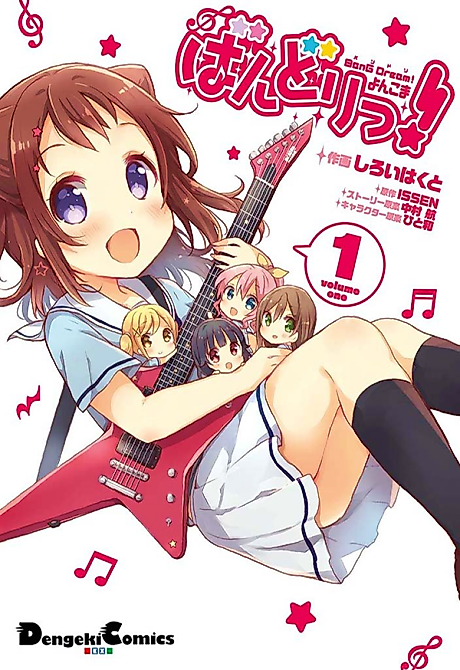 Cover image for the manga called BanG Dream! 4-koma Bandori!