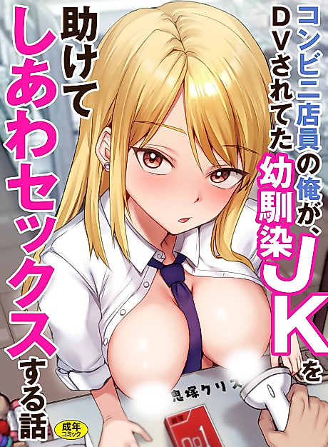 Cover image for the manga called Konbini Tenin no Ore ga, DV Sareteta Osananajimi JK wo Tasukete Shiawa Sex Suru Hanashi