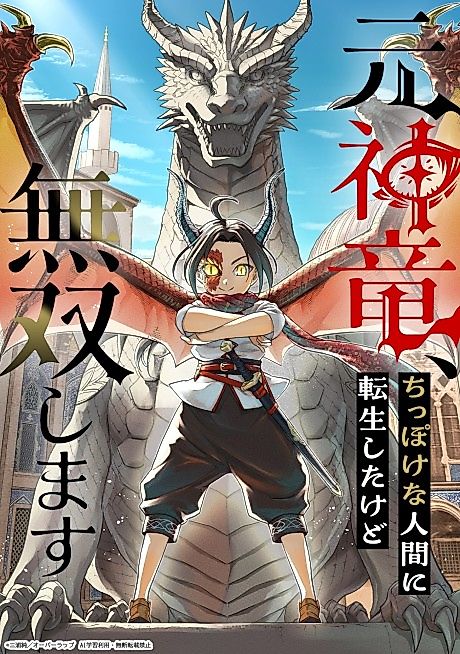 Cover image for the manga called Moto Shinryuu, Chippoke na Ningen ni Tensei Shita kedo Musou Shimasu